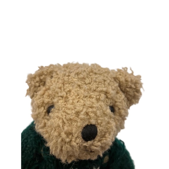 Hugfun Int'l Inc Toy Teddy Bear Green Woolly Snowflake Sweater Plush Cozy - Picture 1 of 7